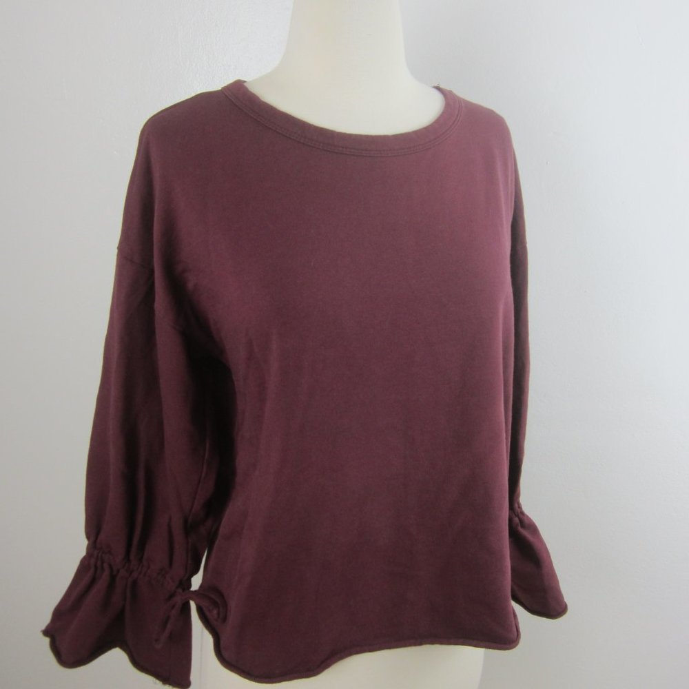 ZARA Trafaluc OX BLOOD Crop Sweatshirt S
